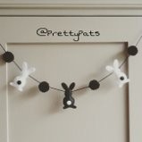 Slinger konijntjes zwart-wit